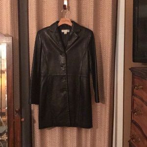 Petite leather coat for sale